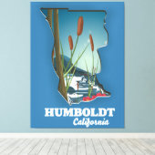 Toile Carte de la californie d'Humboldt (Insitu (Plancher de Bois))