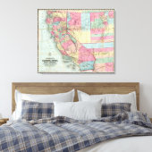 Toile Carte de la Californie, Nevada (Insitu(Chambre))