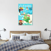 Toile Carte de la Colombie (Insitu(Chambre))
