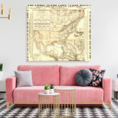 Toile Carte de la côte atlantique (Insitu(Salon))
