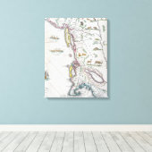 Toile Carte de la côte Est (Insitu (Plancher de Bois))