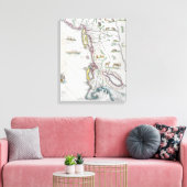 Toile Carte de la côte Est (Insitu(Salon))