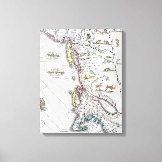 Toile Carte de la côte Est (Recto)