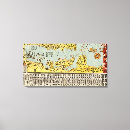 Toile Carte de la défense côtière de la baie de Tokyo (Recto)