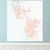 Toile Carte de la Floride de Venise (1973) (Insitu (Plancher de Bois))