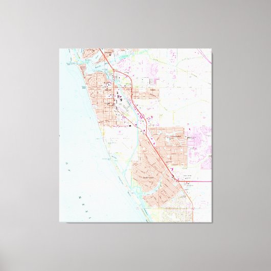 Toile Carte de la Floride de Venise (1973) (Recto)