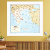 Toile Carte de la Grèce (1984) (Insitu(Salon))
