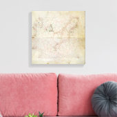 Toile Carte de la mer Adriatique (Insitu(Salon))