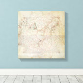 Toile Carte de la mer Adriatique (Insitu (Plancher de Bois))