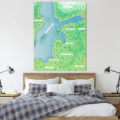 Toile Carte de la mer Baltique (Insitu(Chambre))