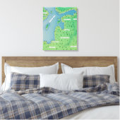 Toile carte de la mer Baltique (Insitu(Chambre))