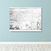 Toile Carte de la Palestine, d'une Pâque Haggadah (Insitu (Plancher de Bois))