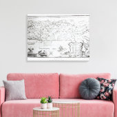 Toile Carte de la Palestine, d'une Pâque Haggadah (Insitu(Salon))