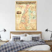 Toile Carte de la Palestine et de toutes les terres de l (Insitu(Chambre))