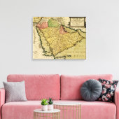 Toile Carte de la péninsule arabe du Moyen-Orient (Insitu(Salon))