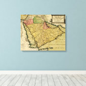 Toile Carte de la péninsule arabe du Moyen-Orient (Insitu (Plancher de Bois))