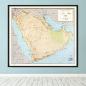 Toile Carte de la péninsule arabique (1969) (Insitu (Plancher de Bois))