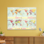 Toile Carte de la population mondiale (Insitu(Salon))