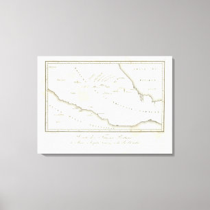 Toile Carte de la position fausse au Mexique