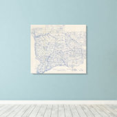 Toile Carte de la route cyclable du Wisconsin (Insitu (Plancher de Bois))