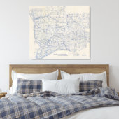 Toile Carte de la route cyclable du Wisconsin (Insitu(Chambre))