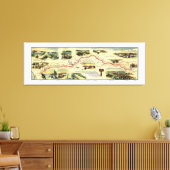 Toile Carte de la route de l'Express poney 1860 (Insitu(Salon))