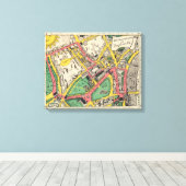 Toile Carte de la route du couronnement, Londres, Anglet (Insitu (Plancher de Bois))