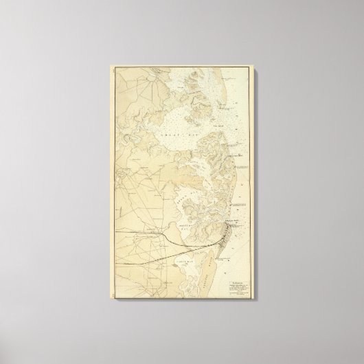 Toile Carte de la section côtière de Tuckerton à Absecon (Recto)