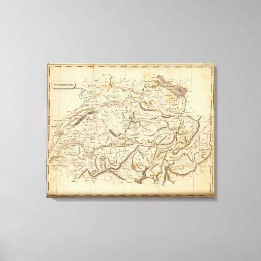 Toile Carte de la Suisse par Arrowsmith (Recto)