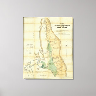 Toile Carte de la vallée de Sacramento