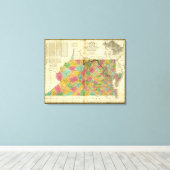 Toile Carte de la Virginie et du Maryland (Insitu (Plancher de Bois))
