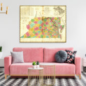 Toile Carte de la Virginie et du Maryland (Insitu(Salon))