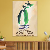 Toile Carte de l'affiche Aral Sea Travel (Insitu(Salon))