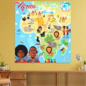 Toile Carte de l'Afrique (Insitu(Salon))