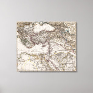Toile Carte de l'Afrique du Nord