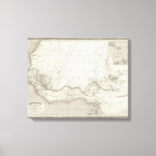 Toile Carte de l'Afrique occidentale (Recto)