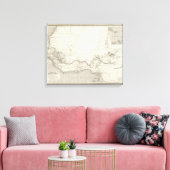 Toile Carte de l'Afrique occidentale (Insitu(Salon))