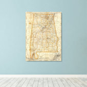 Toile Carte de l'Alabama (Insitu (Plancher de Bois))