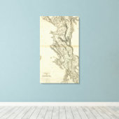 Toile Carte de l'Albanie (Insitu (Plancher de Bois))