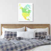 Toile Carte de l'Amérique du Nord (Insitu(Chambre))