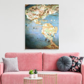 Toile Carte de l'Amérique du Nord et du Sud (Insitu(Salon))