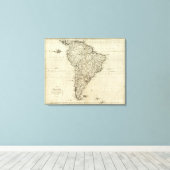 Toile Carte de l'Amérique du Sud (Insitu (Plancher de Bois))