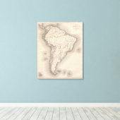 Toile Carte de l'Amérique du Sud 2 (Insitu (Plancher de Bois))