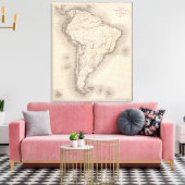 Toile Carte de l'Amérique du Sud 2 (Insitu(Salon))