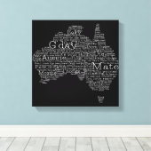 Toile Carte de l'argot australien (Insitu (Plancher de Bois))