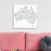 Toile Carte de l'argot australien (Insitu(Salon))