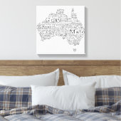 Toile Carte de l'argot australien (Insitu(Chambre))