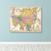 Toile Carte de l'Asie (Insitu (Plancher de Bois))