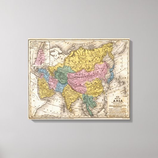 Toile Carte de l'Asie (Recto)