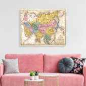 Toile Carte de l'Asie (Insitu(Salon))